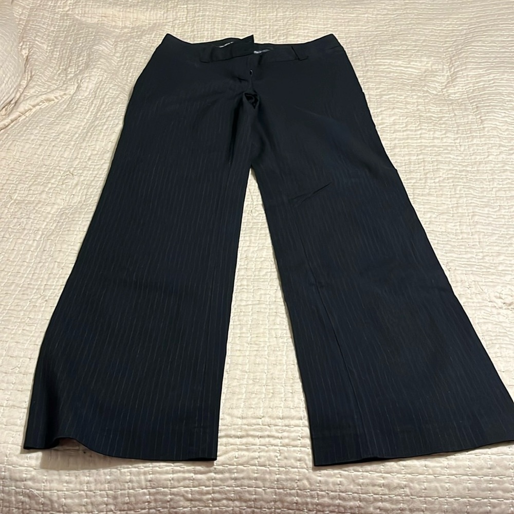 Express black pinstripe wide leg stretch pants